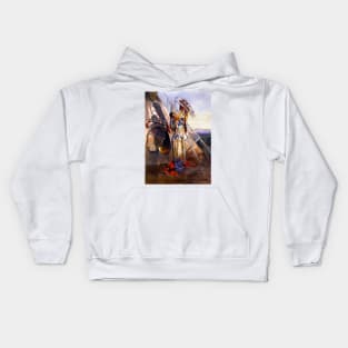 “Sun Worship in Montana” by Charles Russell Kids Hoodie